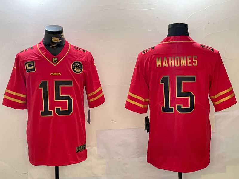 Men Kansas City Chiefs #15 Mahomes Red 2024 Nike Vapor Limited NFL Jersey style 3->kansas city chiefs->NFL Jersey
